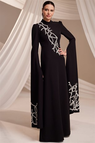 Vera Tesettür Abiye Siyah