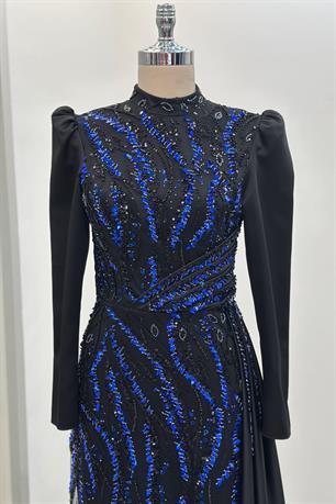 Verona Tesettür Abiye Saks