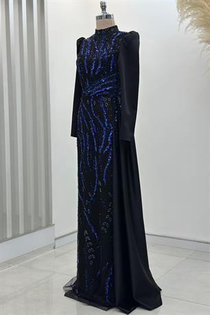 Verona Tesettür Abiye Saks