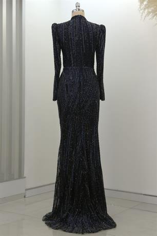 Vickie Tesettür Abiye Lacivert