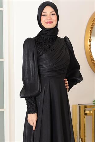 Yağmur Tesettür Abiye Siyah