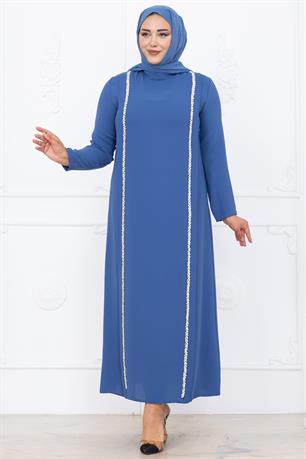 Yakut Tesettür Abiye İndigo