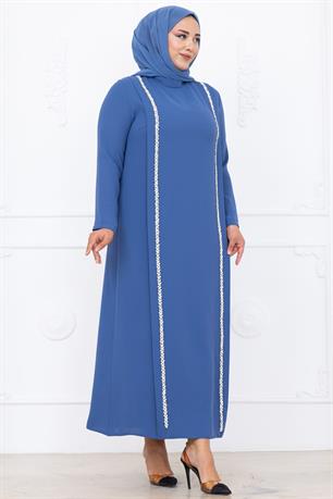 Yakut Tesettür Abiye İndigo