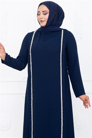 Yakut Tesettür Abiye Lacivert