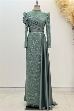 Yeni Raissa Tesettür Abiye Mint