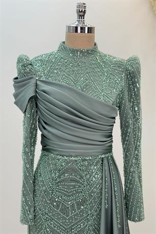 Yeni Raissa Tesettür Abiye Mint