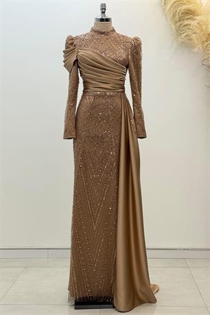 Yeni Raissa Tesettür Abiye Rose