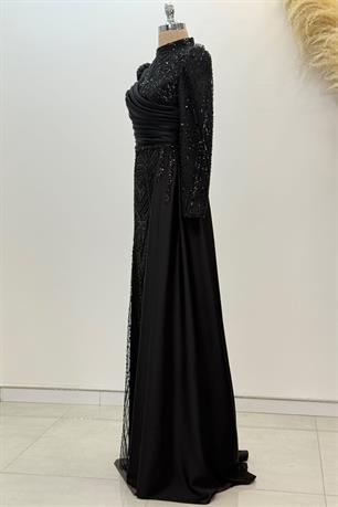 Yeni Raissa Tesettür Abiye Siyah