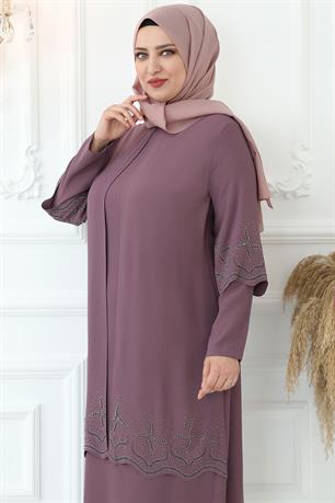 Yıldız Tesettür Abiye Gül Kurusu