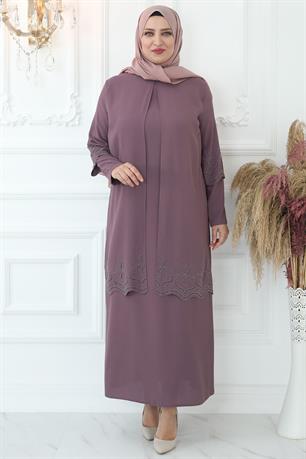 Yıldız Tesettür Abiye Gül Kurusu