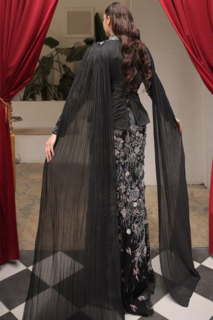 Yıldız Tesettür Abiye Siyah