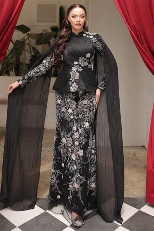 Yıldız Tesettür Abiye Siyah