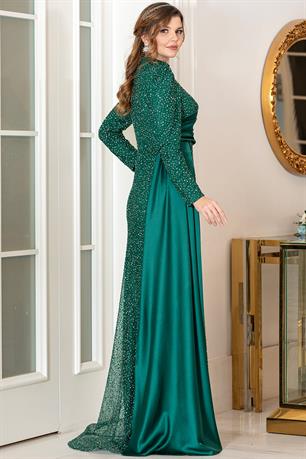 Yıldız Tesettür Abiye Zümrüt