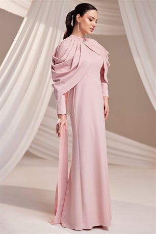 Zahra Tesettür Abiye Pudra