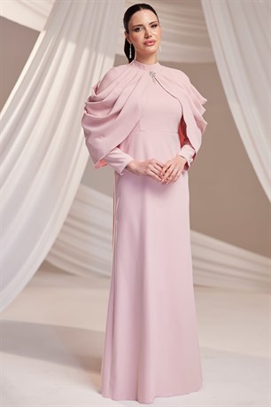 Zahra Tesettür Abiye Pudra