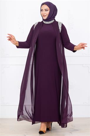 Zambak Tesettür Abiye Mürdüm