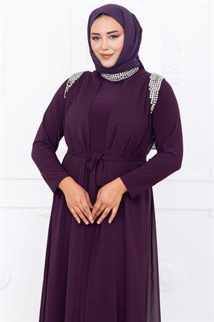 Zambak Tesettür Abiye Mürdüm