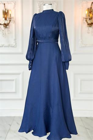 Zen Tesettür Abiye Lacivert