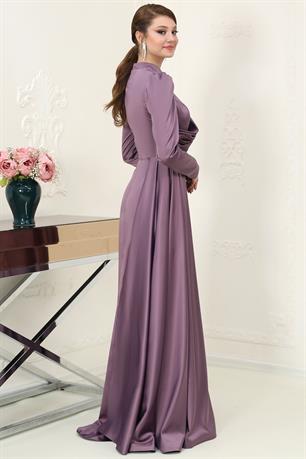 Zen Tesettür Abiye Lavanta