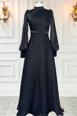 Zen Tesettür Abiye Siyah