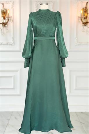 Zen Tesettür Abiye Zümrüt