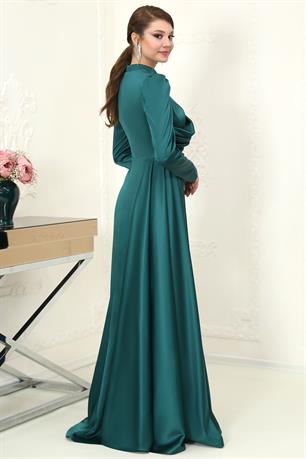 Zen Tesettür Abiye Zümrüt