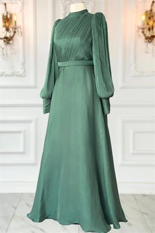 Zen Tesettür Abiye Zümrüt