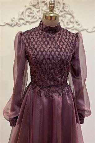 Zırh Tesettür Abiye Gül Kurusu