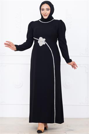 Zühre Tesettür Abiye Siyah