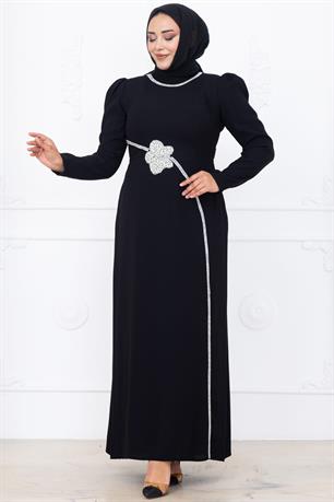 Zühre Tesettür Abiye Siyah
