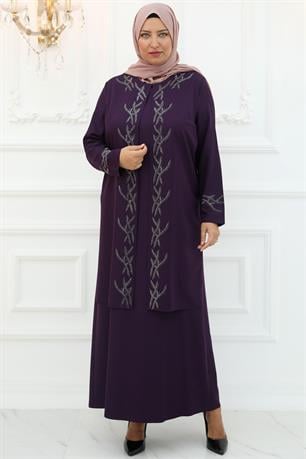 Züleyha Tesettür Abiye Mor