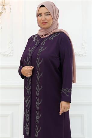 Züleyha Tesettür Abiye Mor
