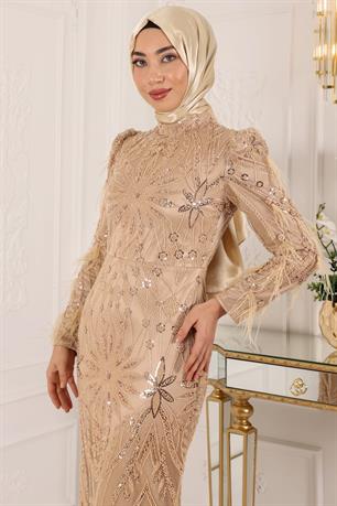 Zümra Tesettür Abiye Gold
