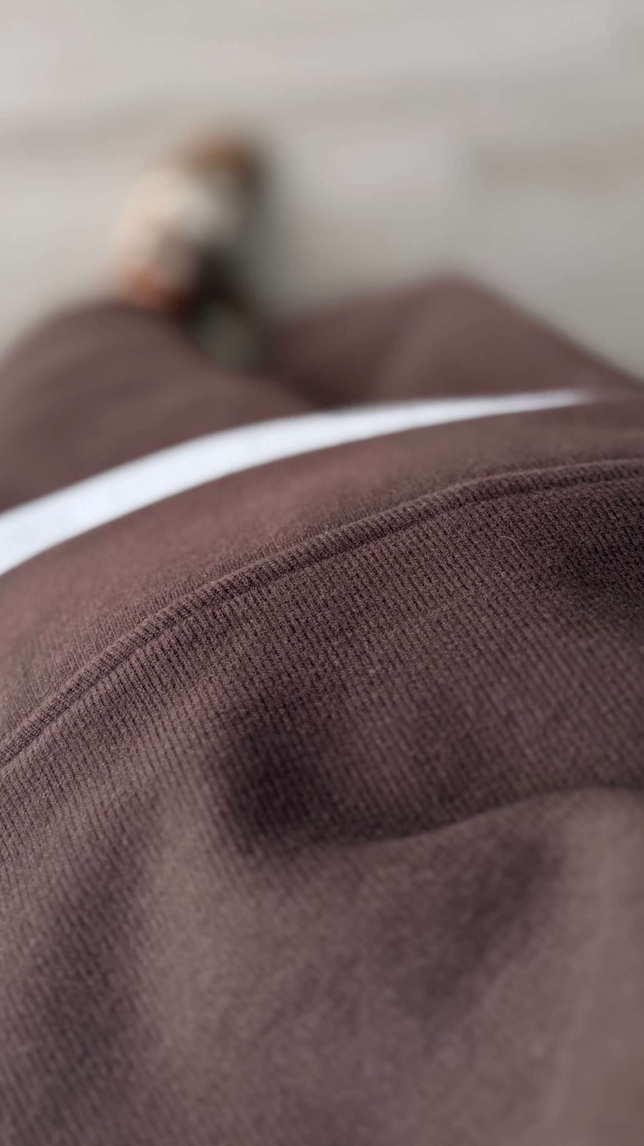 Dark Brown Contrast T-Shirt Detailed Knit Set