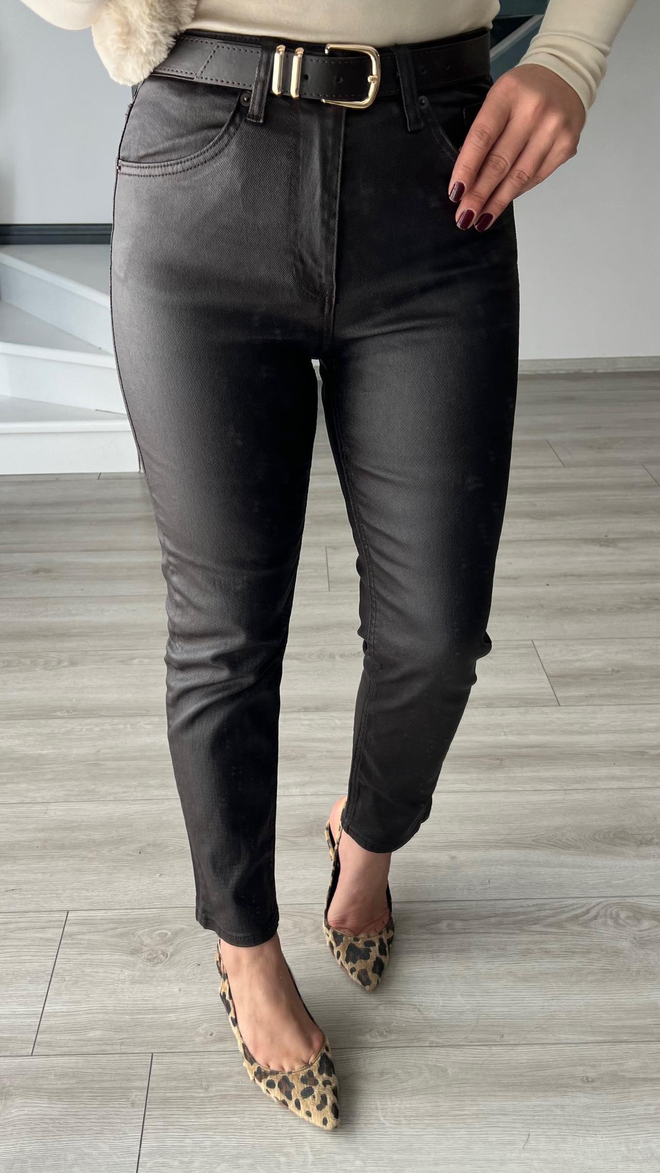 Acı Kahve Mum Kaplama Mom Fit Jean
