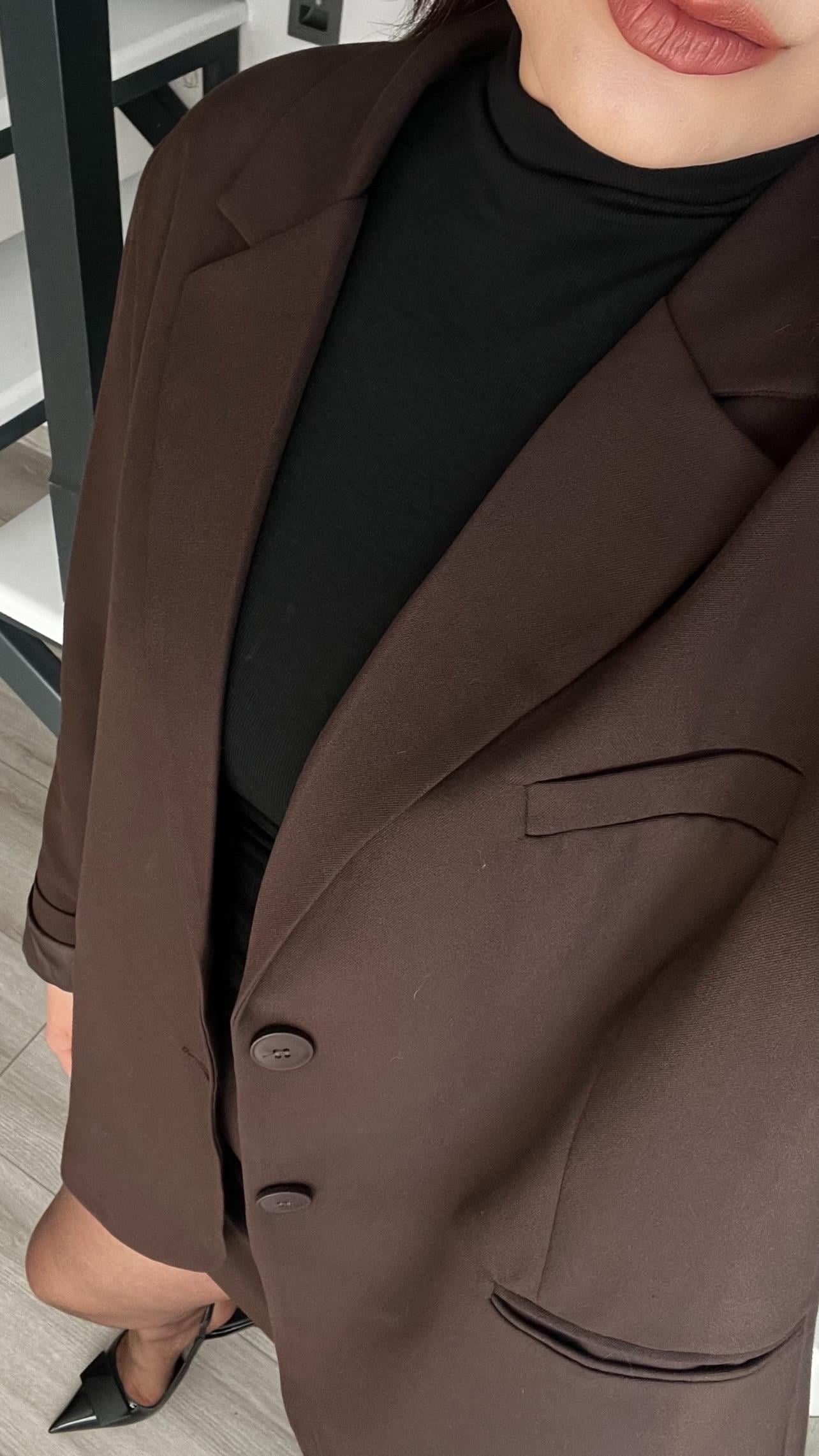 Acı Kahve Premium Astarlı Blazer Ceket 