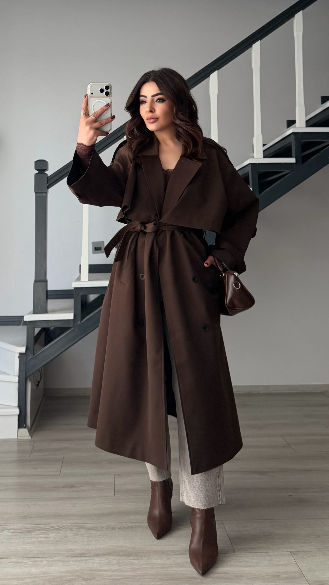 Acı Kahve Premium Oversize Trençkot