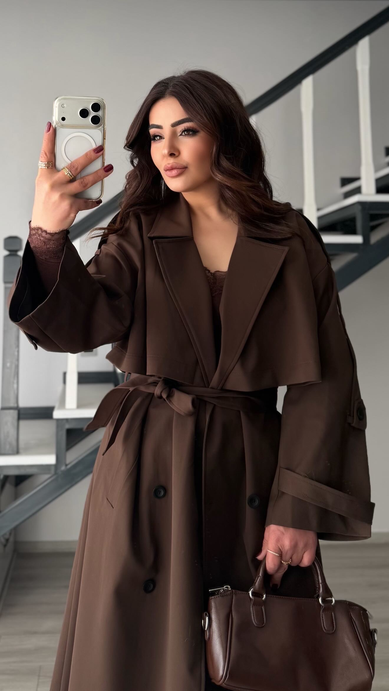 Acı Kahve Premium Oversize Trençkot