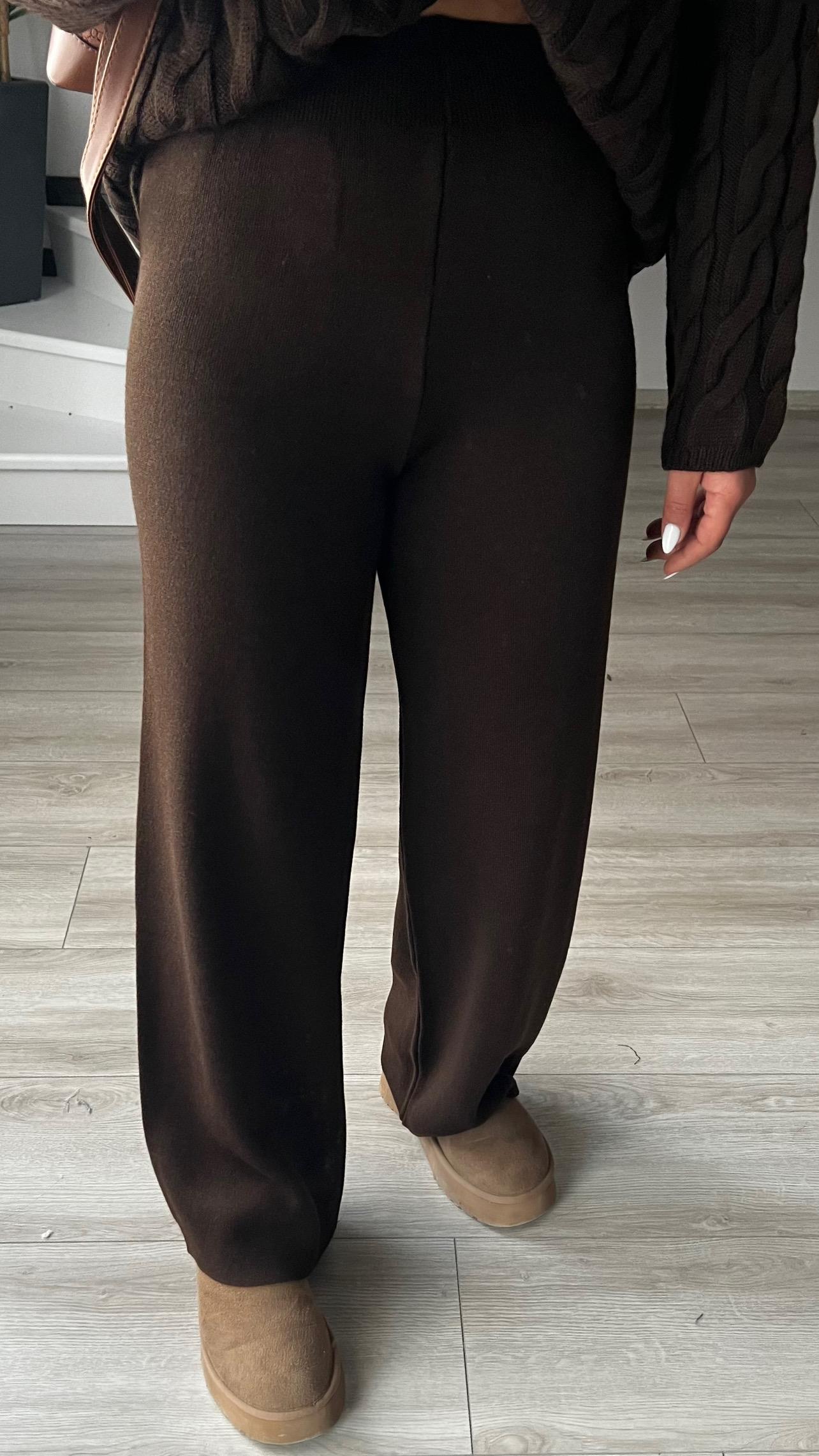 Dark Brown Premium Knitted Trousers