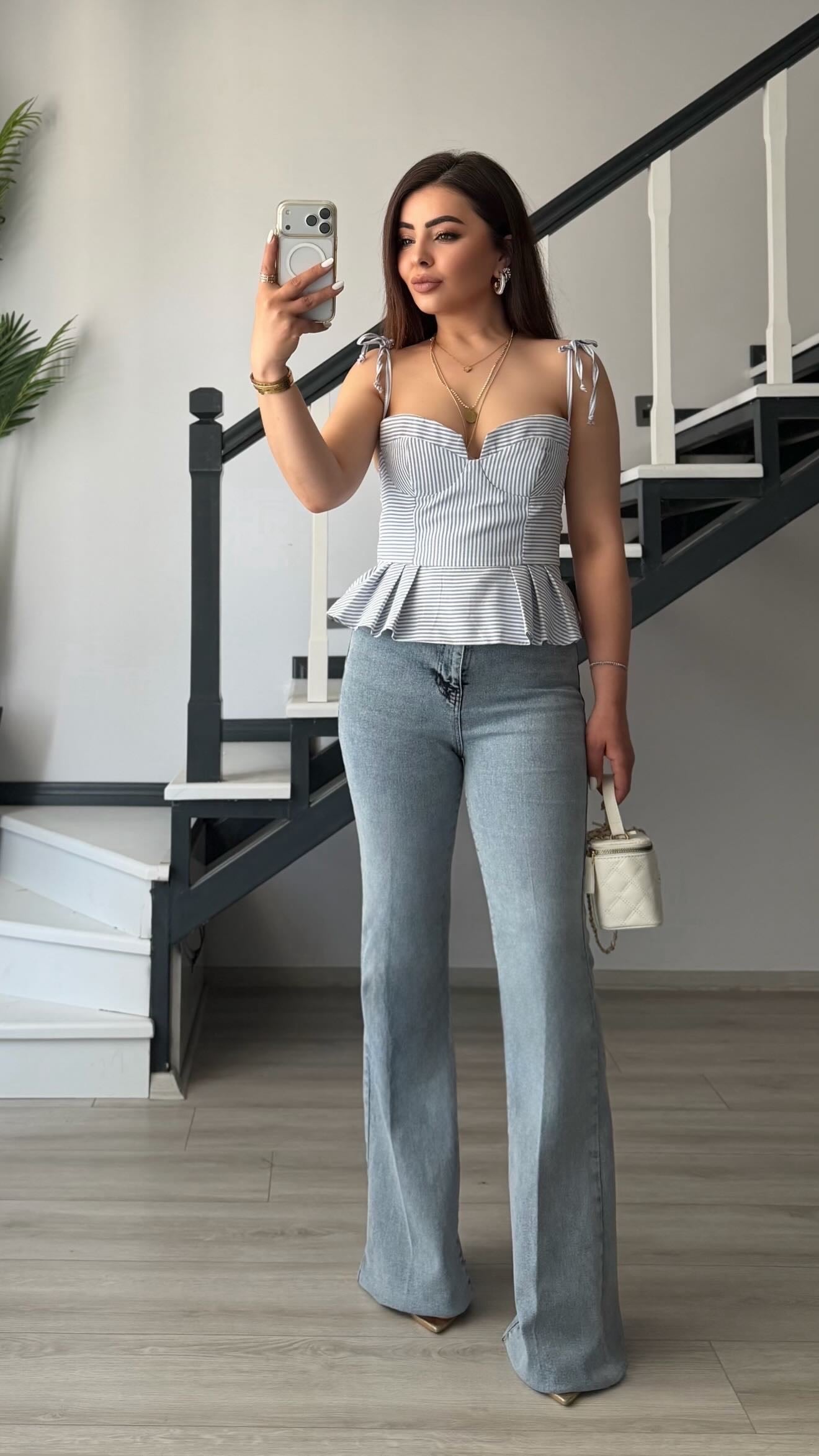 Light Blue Flare Jeans