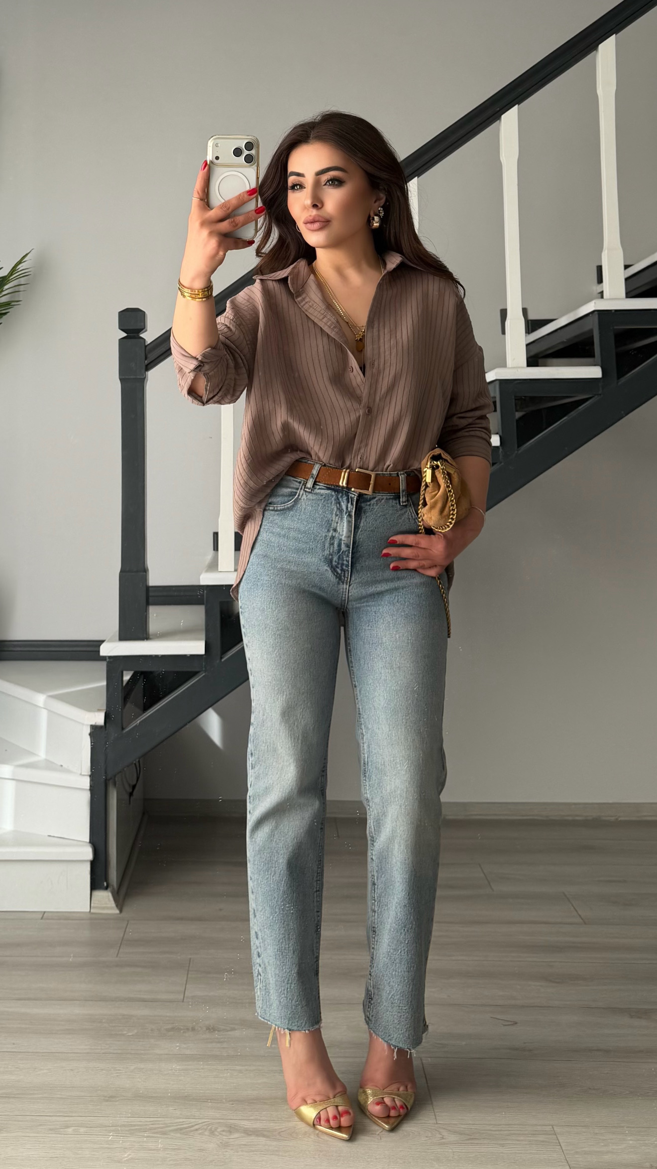Açık Mavi Kemerli Likralı Straight Jean