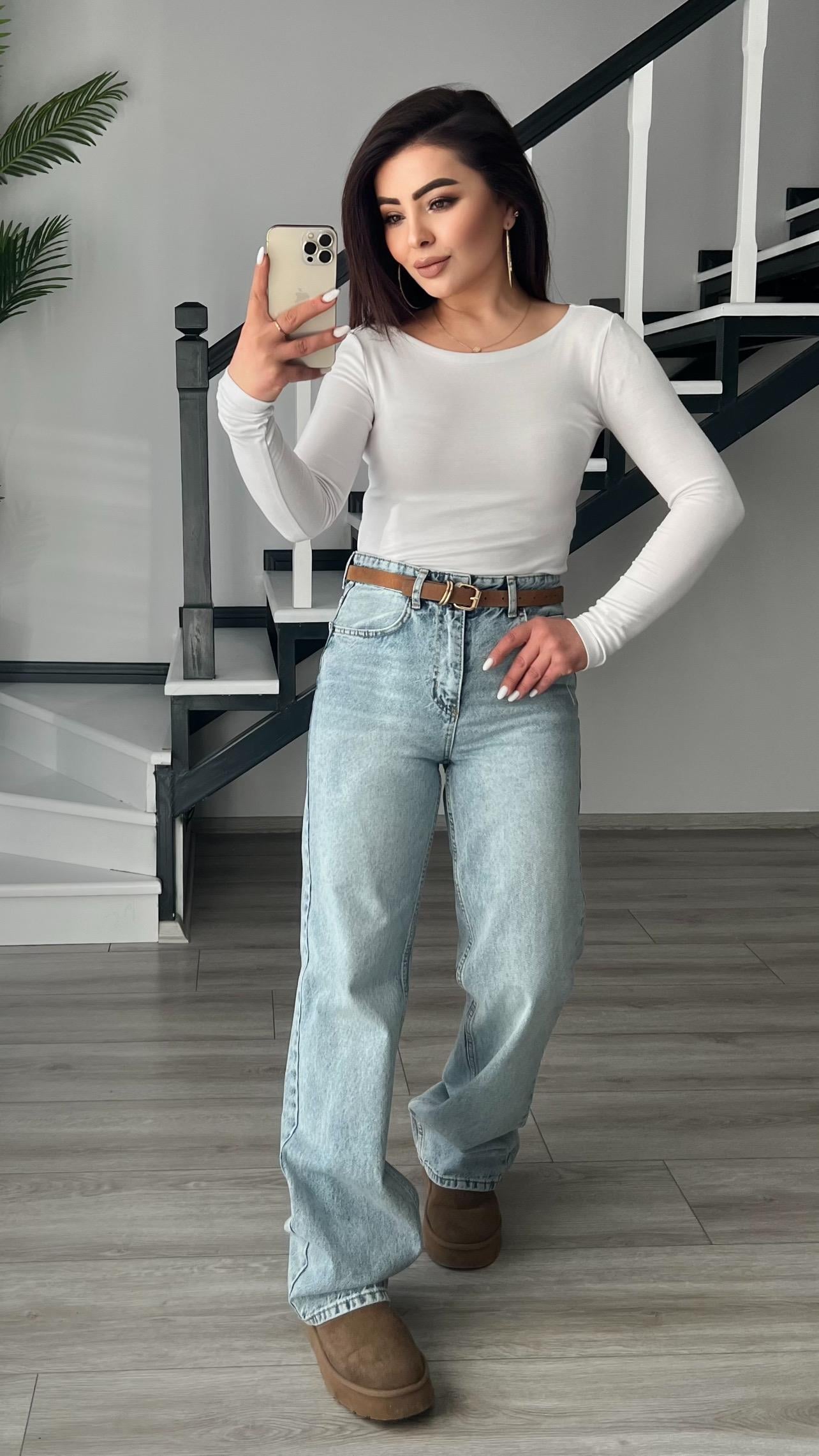 Açık Mavi Straight Jean 
