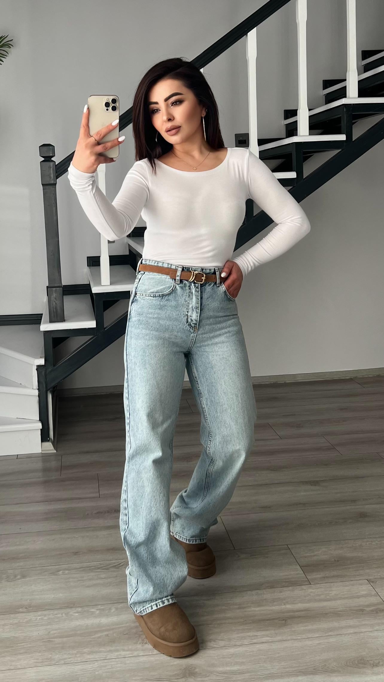 Açık Mavi Straight Jean 