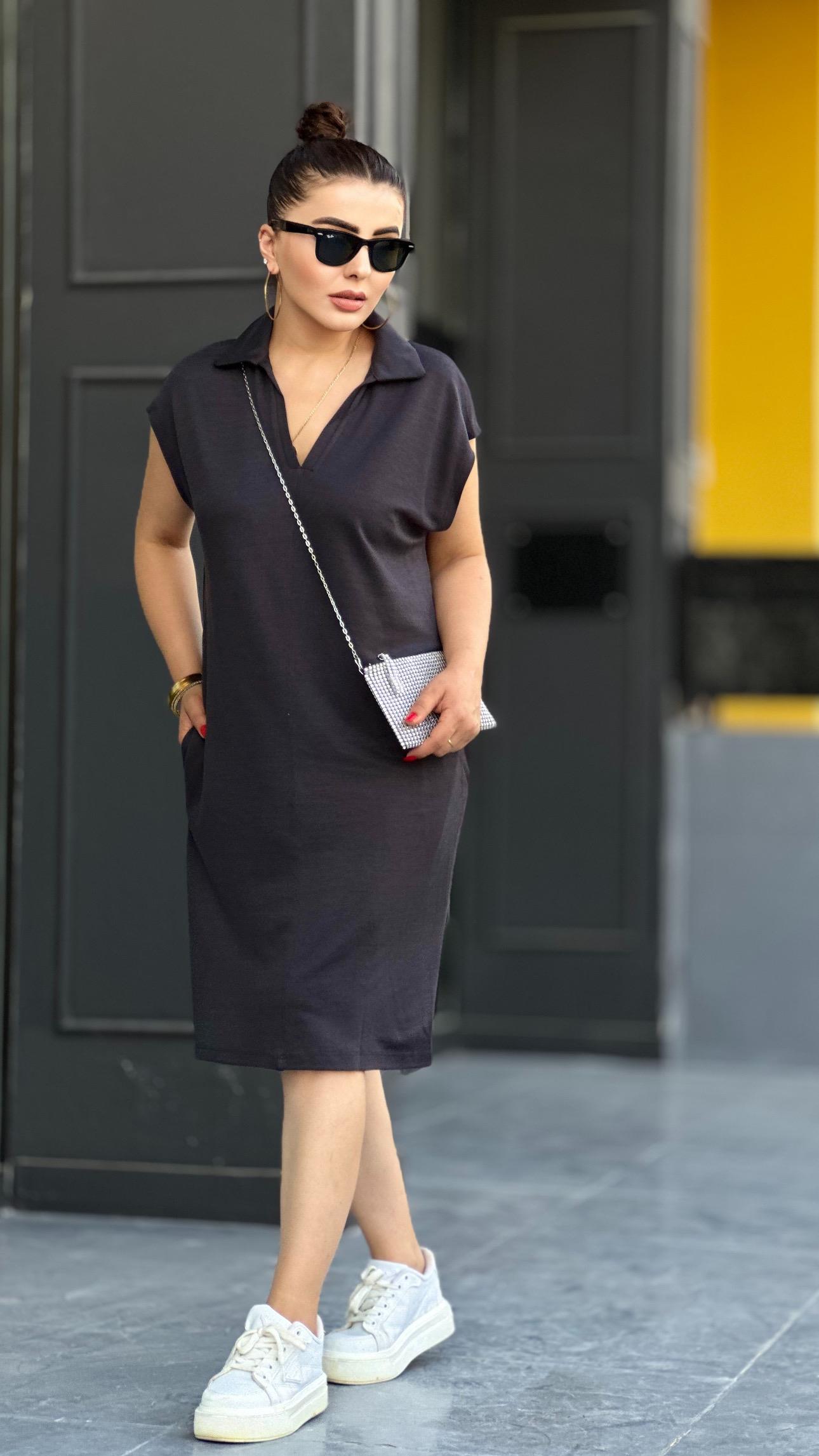 Anthracite Modal Fabric Oversize Dress