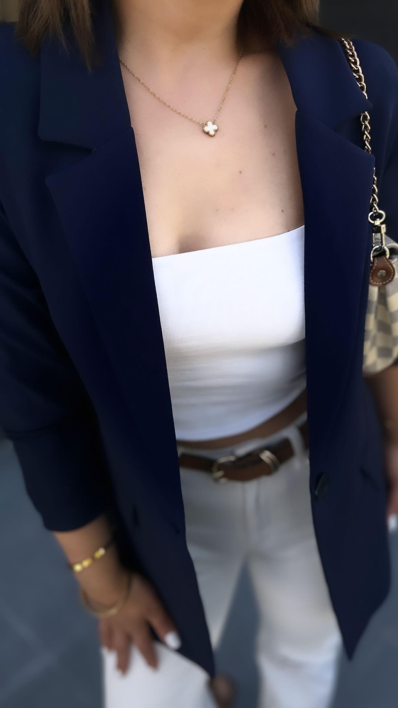 Atlas Lacivert Tek Düğme Blazer Ceket