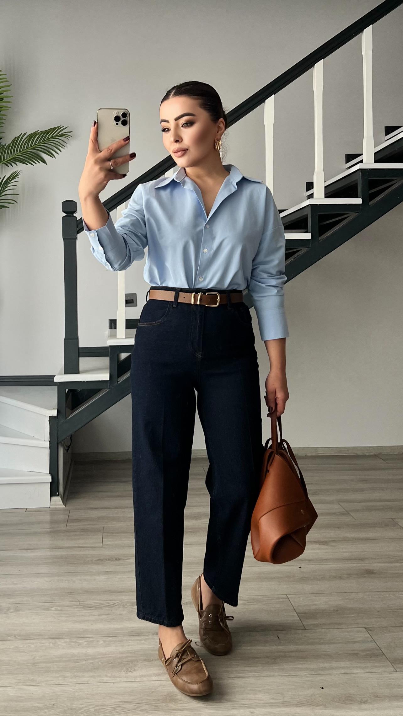 Baby Blue Poplin Shirt