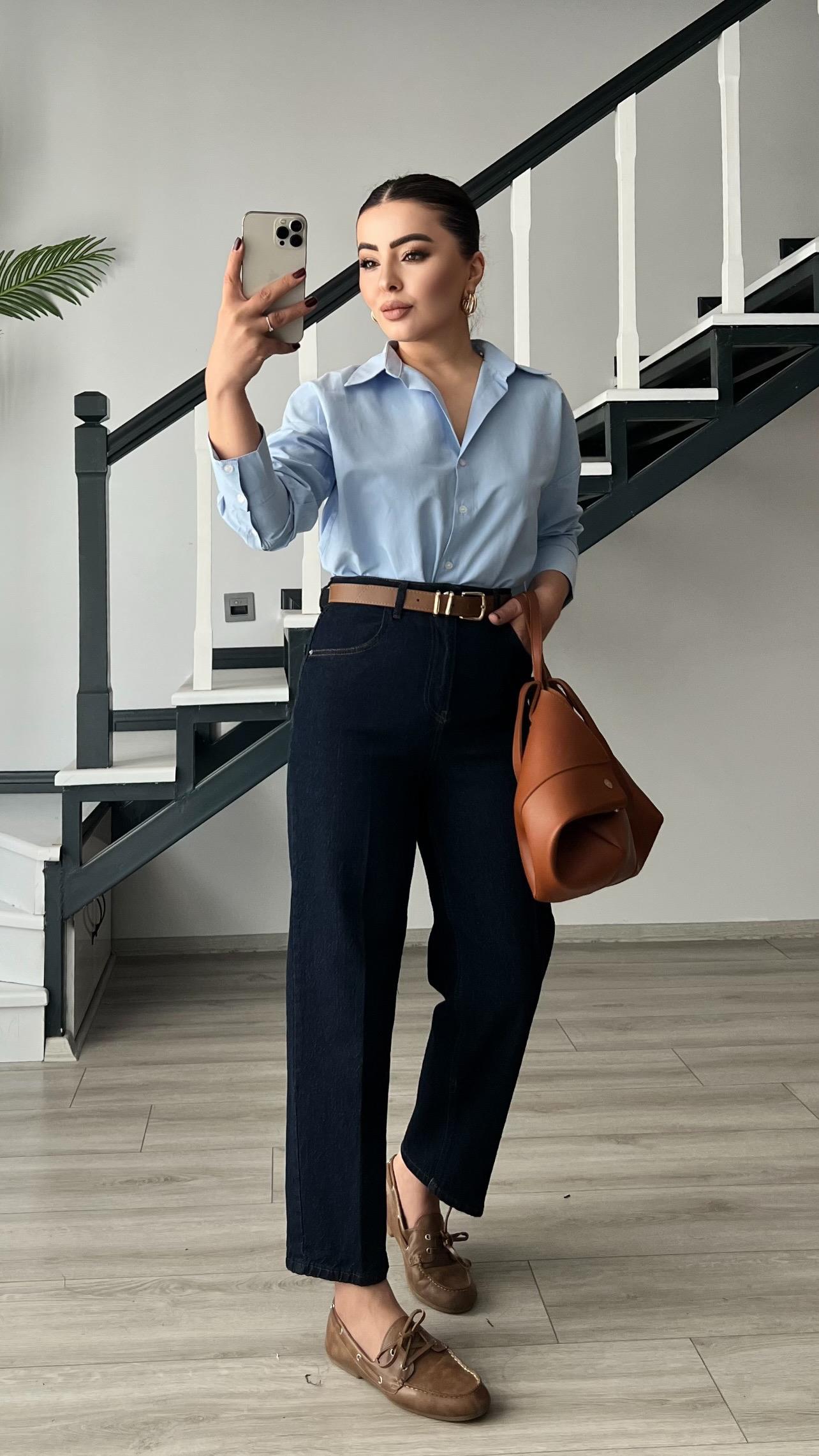 Baby Blue Poplin Shirt