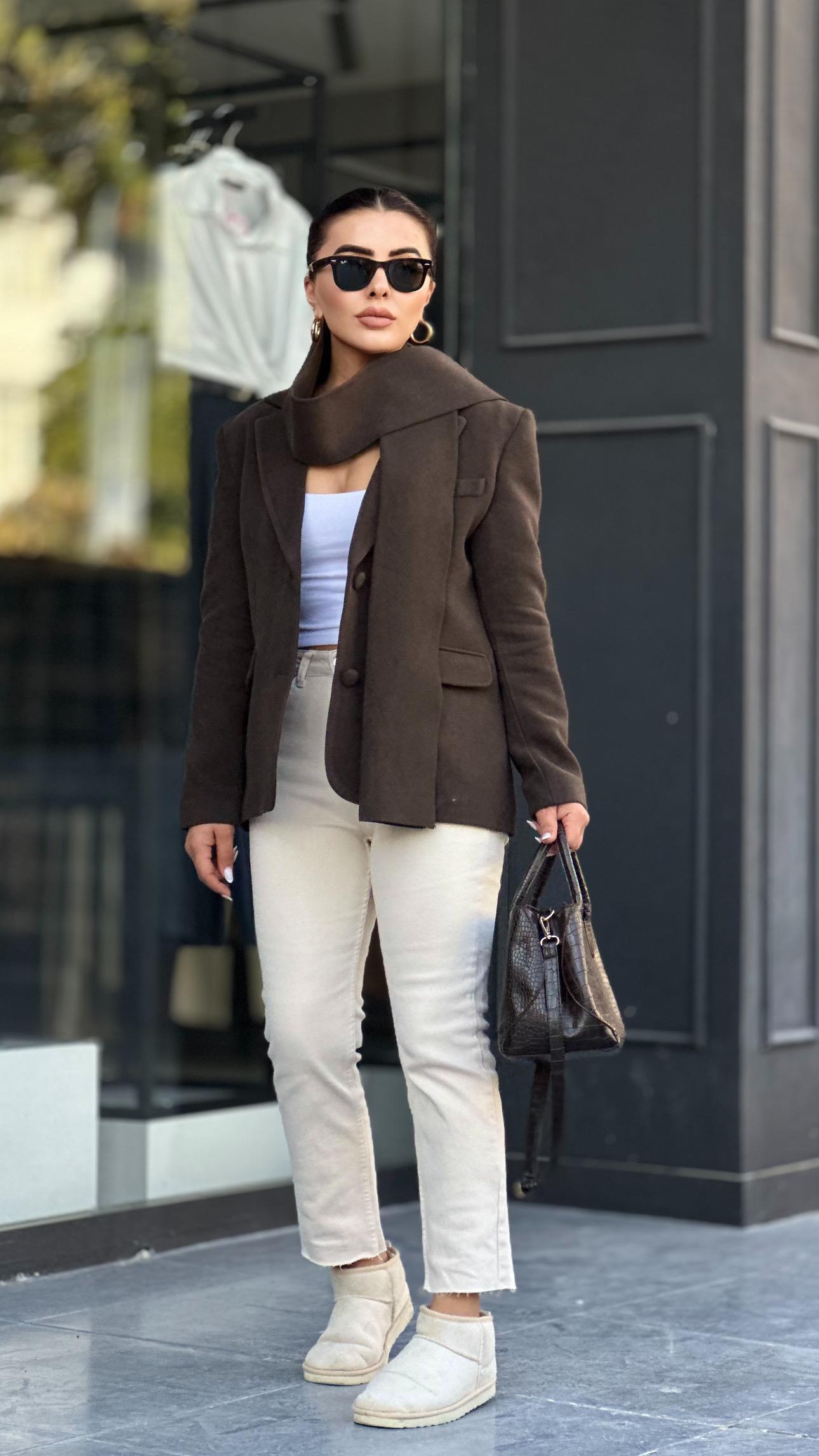 Beige Boy Fit Jeans