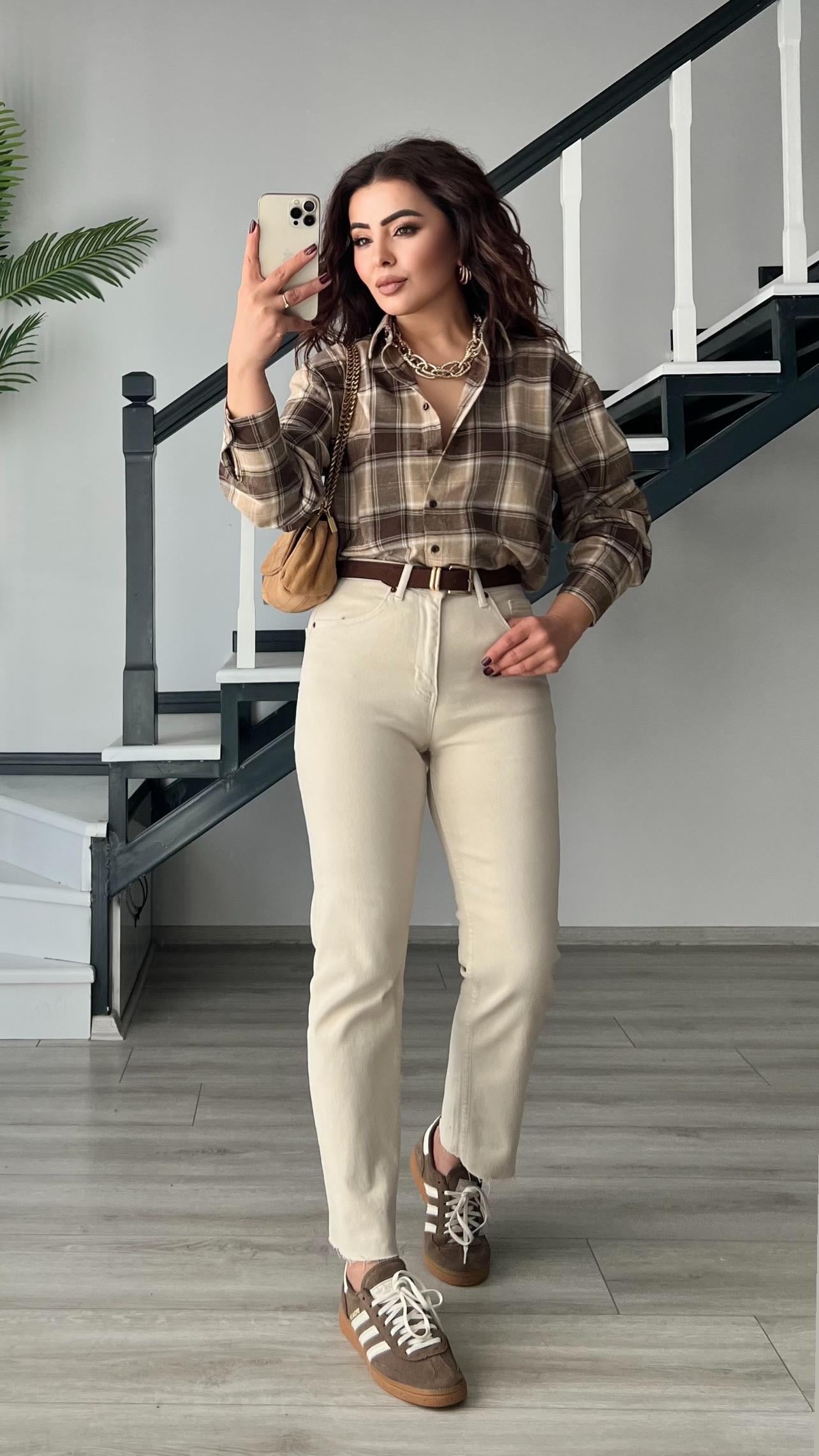 Bej Orjinal Marka Boyfit Jean