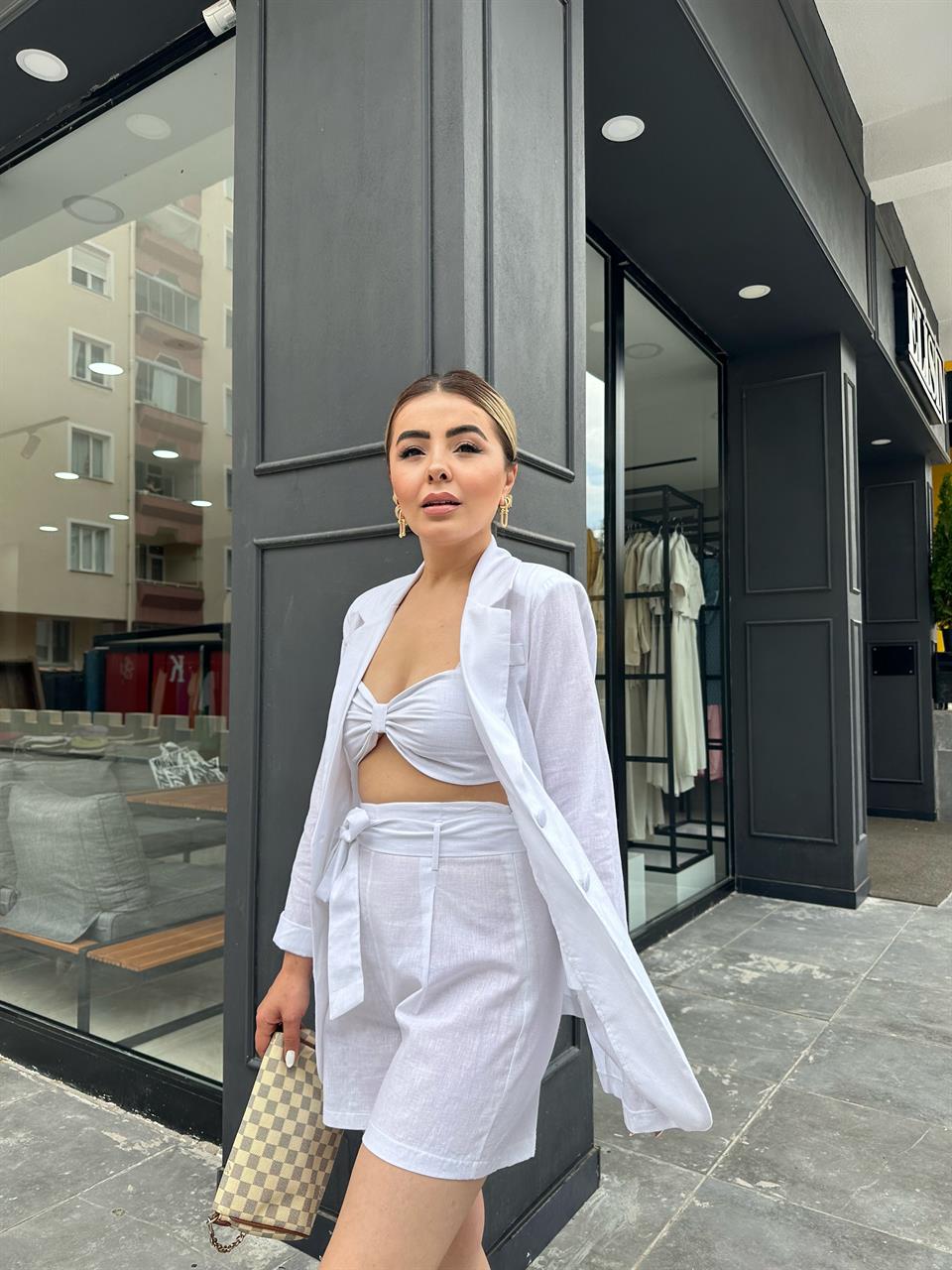 White Linen 3-Piece Set